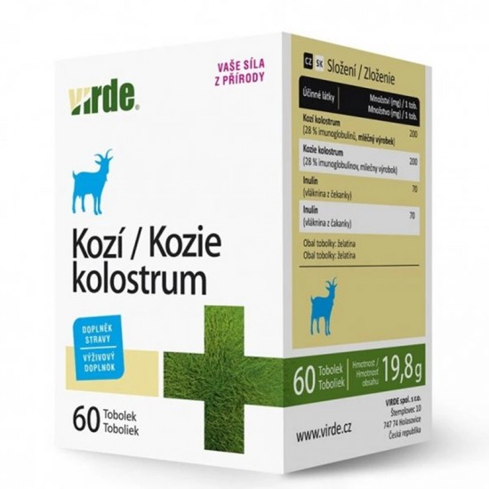 Коластра (от козе мляко) 200 mg x 60 капсули | Kozí kolostrum, Virde