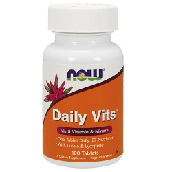 ДЕЙЛИ ВИТС МУЛТИ капсули 30бр НАУ ФУУДС | DAILY VITS MULTY veggie caps 30s NOW FOODS