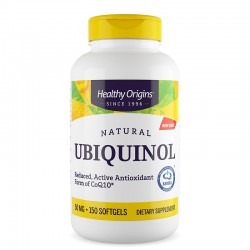 Убиквинол 50 mg x 150 софтгел капсули | Natural Ubiquinol, Healthy Origins