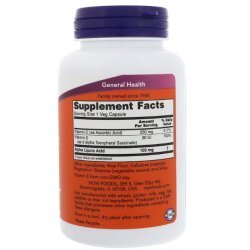 АЛФА ЛИПОЕВА КИСЕЛИНА 100мг капсули 120 бр. НАУ ФУУДС | ALPHA LIPOIC ACID 100mg  veggie caps 120s NOW FOODS