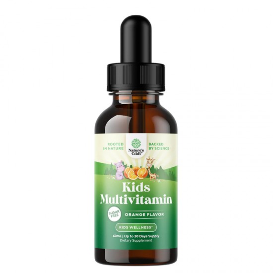 Мултивитамини и минерали за деца с лутеин x 60 ml, капки | Kids Multivitamin, Nature's craft
