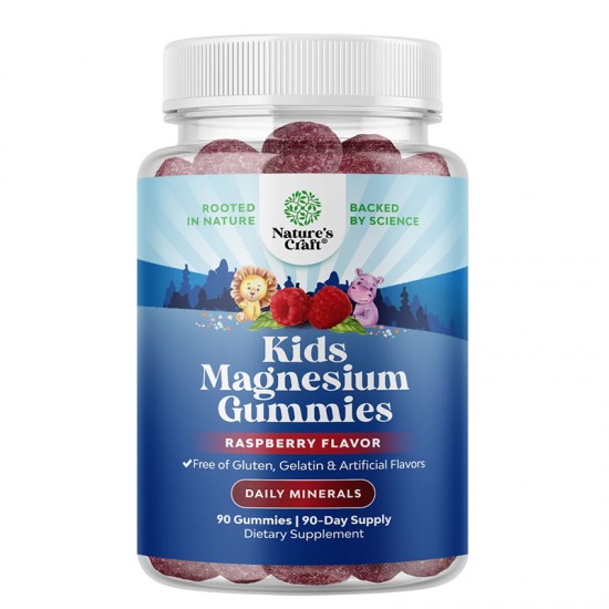 Магнезий (цитрат) за деца Гъми 85 mg x 90 желирани таблетки | Kids Magnesium Gummies, Nature's craft