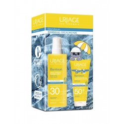 ЮРИАЖ БАРИЕСЪН КОМПЛЕКТ Слънцезащитен хидратиращ спрей SPF30 200мл + Слънцезащитен лосион за деца SPF50+ 100мл | URIAGE BARIESUN PROMO KIT Sunprotecting spray SPF30 200ml + Sunprotecting lotion for kids SPF50+ 100ml