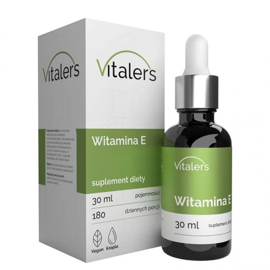 Витамин Е (D-алфа токоферол ацетат) 12 mg x 30 ml капки | Witamina E, Vitaler's