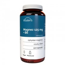 Магнезий (цитрат) 125 mg +  витамин B6 x 120 капсули | Magnez + B6, Vitaler's