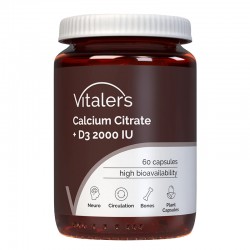Калций (цитрат) 120 mg + витамин D3 1000 IU/ 25 μg x 60 капсули | Calcium Citrate + D3, Vitaler's