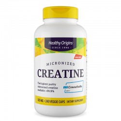 Креатин (микронизиран) 625 mg x 240 капсули | Micronized Creatine, Healthy Origins