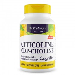 Цитиколин (CDP-Холин) 250 mg x 60 капсули | Citicoline CDP-Choline, Healthy Origins