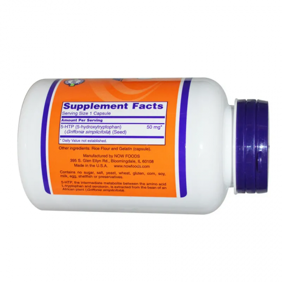 5-ХТП 50мг капсули 30 бр. НАУ ФУУДС | 5-HTP 50mg caps 30s NOW FOODS