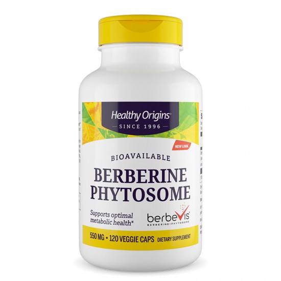Берберин 550 mg x 120 капсули | Berberine Phytosome, Healthy Origins