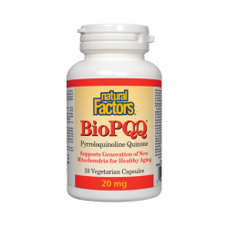 БИО-PQQ ПИРОЛОХИНОЛИН ХИНОН 20мг 30бр раст. капс. НАТУРАЛ ФАКТОРС | BIOPQQ PYRROLOQUINOLIUNE QUINONE 20mg 30 veg. caps. NATURAL FACTORS 