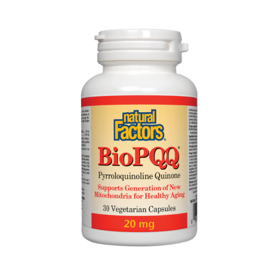 БИО-PQQ ПИРОЛОХИНОЛИН ХИНОН 20мг 30бр раст. капс. НАТУРАЛ ФАКТОРС | BIOPQQ PYRROLOQUINOLIUNE QUINONE 20mg 30 veg. caps. NATURAL FACTORS 