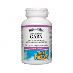 ГАБА 100мг капсули 90бр НАТУРАЛ ФАКТОРС | GABA 100mg 90 veggie caps NATURAL FACTORS 