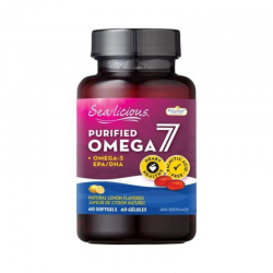 ПРЕЧИСТЕНИ ОМЕГА-7 + ОМЕГА-3 210мг 60 меки капсули СИЙ ЛИШЪС | PURIFIED OMEGA-7 + OMEGA-3 210mg 60 softgels SEA LICIOUS