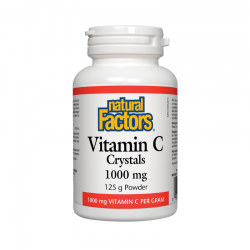 ВИТАМИН Ц (КРИСТАЛИ) 1000мг 125гр. пудра НАТУРАЛ ФАКТОРС | VITAMIN C (CRYSTALS) 1000mg 125g powder NATURAL FACTORS 