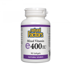 ВИТАМИН Е 268мг/400 IU 90 бр. меки капсули НАТУРАЛ ФАКТОРС | VITAMIN E 268mg/400 IU 90s softgels NATURAL FACTORS 