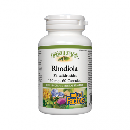 ЗЛАТЕН КОРЕН РОДИОЛА 150мг 60 капсули НАТУРАЛ ФАКТОРС | RHODIOLA ROSEA 150mg 60 capsules NATURAL FACTORS 