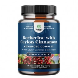 Берберин + цейлонска канела и бял трън x 60 капсули | Berberine with Ceylon Cinnamon, Nature's craft