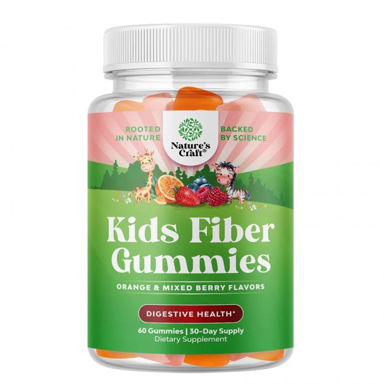 Фибри (от цикория) за деца x 60 желирани таблетки | Kids Fiber Gummies, Nature's craft