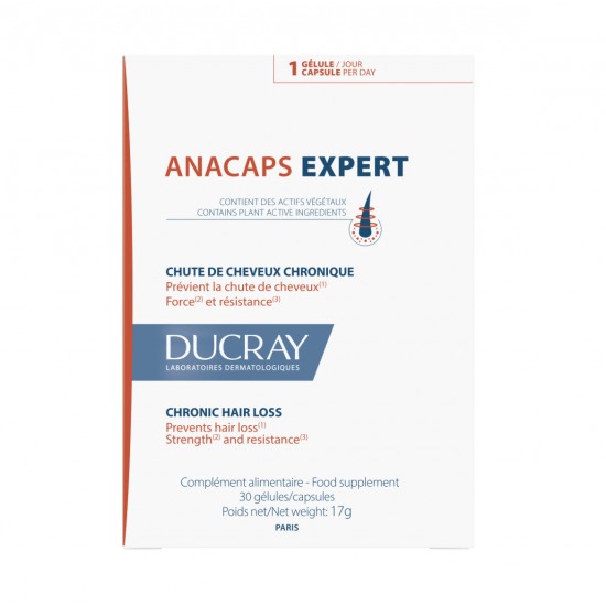 АНАКАПС Експерт (Прогресив) при косопад 30бр. капсули ДЮКРЕ | ANACAPS EXPERT (PROGRESSIV) Hairloss 30s caps DUCRAY