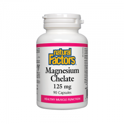 МАГНЕЗИЙ (ХЕЛАТ) 125мг 90 капсули НАТУРАЛ ФАКТОРС | MAGNESIUM (CHELATE) 125mg 90 capsules NATURAL FACTORS