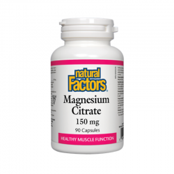 МАГНЕЗИЙ (ЦИТРАТ) 150мг 90 капсули НАТУРАЛ ФАКТОРС | MAGNESIUM (CITRATE) 150mg 90 capsules NATURAL FACTORS