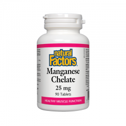 МАНГАН (ХЕЛАТ) 25мг 90 таблетки НАТУРАЛ ФАКТОРС | MANGANESE (CHELATE) 25mg 90 tablets NATURAL FACTORS