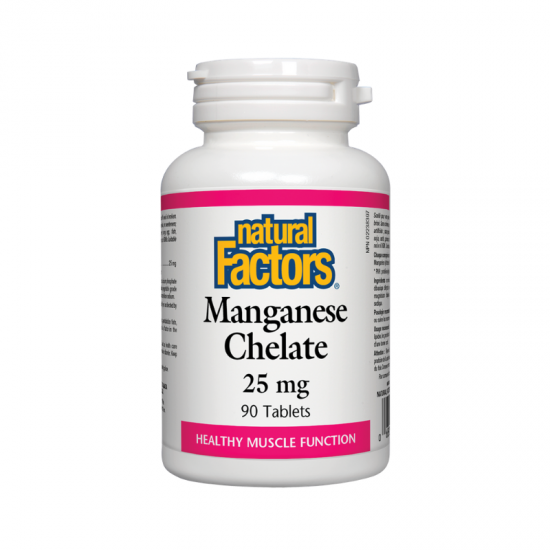 МАНГАН (ХЕЛАТ) 25мг 90 таблетки НАТУРАЛ ФАКТОРС | MANGANESE (CHELATE) 25mg 90 tablets NATURAL FACTORS