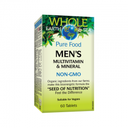 МУЛТИВИТАМИНИ и МИНЕРАЛИ за МЪЖЕ 60 таблетки ХОУЛ ЪРТ & СИЙ | MEN'S MULTIVITAMIN and MINERAL 60 tablets WHOLE EARTH & SEA 