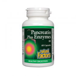 ПАНКРЕАТИН ПЛЮС ЕНЗИМИ 363мг 60 капсули НАТУРАЛ ФАКТОРС | PANCREATIN PLUS ENZYMES 363mg 60 capsules NATURAL FACTORS 