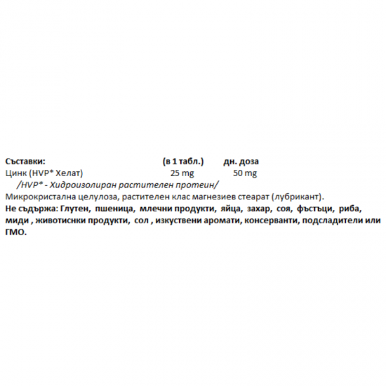 ЦИНК (ХЕЛАТ) 25мг 90 таблетки НАТУРАЛ ФАКТОРС | ZINC (CHELATE) 25mg 90 tabs NATURAL FACTORS