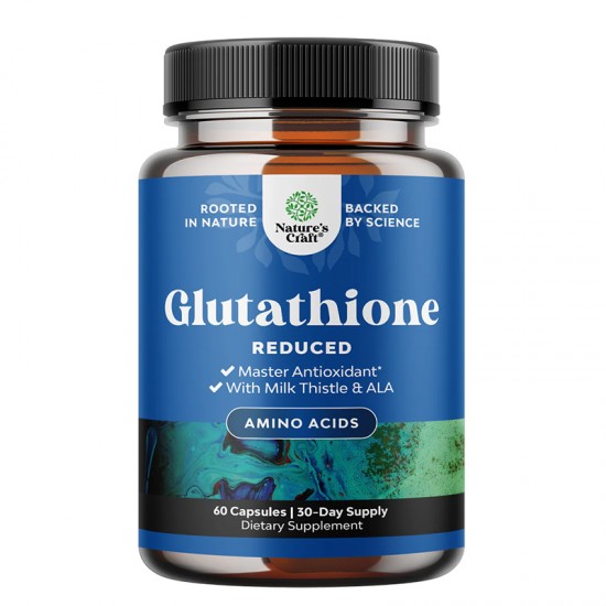 Глутатион + алфа липоева киселина и бял трън x 60 капсули | Glutathione Reduced, Nature's craft
