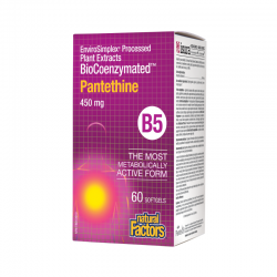 БИО КОЕНЗИМЕЙТИД ПАНТЕТИН 450мг 60 меки капсули НАТУРАЛ ФАКТОРС | BIOCOENZYMATED PANTETHINE 450mg 60 softgels NATURAL FACTORS