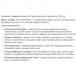 БИО КОЕНЗИМЕЙТЕД ВИТАМИН Б-12 (МЕТИЛКОБАЛАМИН + ДИБЕНКОЗИД) 3000мкг 30бр сублингвални таблетки НАТУРАЛ ФАКТОРС | BIOCOENZYMATED VITAMIN B-12 (METHYLCOBALAMIN + DIBENCOZIDE) 3000mcg 30s sublingual tablets NATURAL FACTORS 