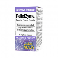 РЕЛИЙФЗАЙМ (ЕНЗИМНА ФОРМУЛА) 295мг 45 раст. капсули НАТУРАЛ ФАКТОРС | RELIEFZYME (ENZYME FORMULA) 295mg 45 veg. caps. NATURAL FACTORS 