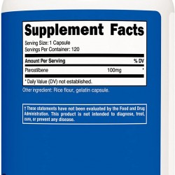 Птеростилбен 100 мг x 120 капсули НУТРИКОСТ | Pterostilbene 100 mg x 120 caps NUTRICOST