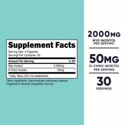 Мио & Д-хиро инозитол за жени x 120 капсули НУТРИКОСТ | Myo & D-Chiro Inositol for Women x 120 caps NUTRICOST