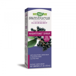 САМБУКУС НАЙТ ТАЙМ (БЕЗСЪНИЕ) сироп 120мл НЕЙЧЪР‘С УЕЙ | SAMBUCUS NIGHT TIME (DISABILITY) syrup 120ml NATURE'S WAY