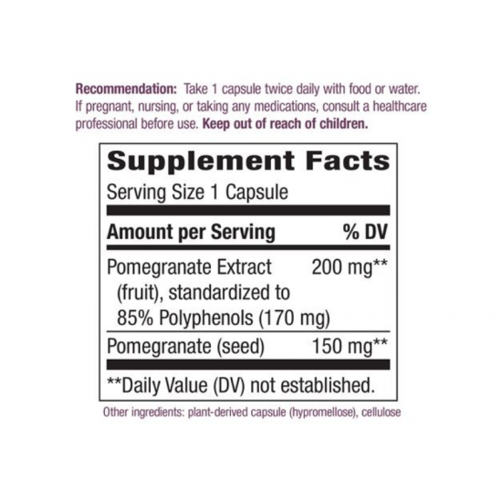 НАР ЕСКТРАКТ 350мг капсули 60бр. НЕЙЧЪР'С УЕЙ | POMEGRANATE 350mg veg. caps. 60s NATURE'S WAY
