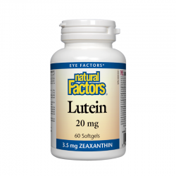 ЛУТЕИН 20мг + ЗЕАКСАНТИН 3.5мг капсули 60бр НАТУРАЛ ФАКТОРС | LUTEIN 20mg + ZEAXANTHIN 60 softgel caps NATURAL FACTORS