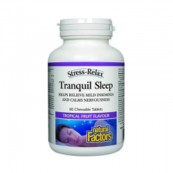 ТРАНКВИЛ СЛИЙП Stress-Relax® 116мг. 60бр. дъвчащи таблетки НАТУРАЛ ФАКТОРС | TRANQUIL SLEEP Stress-Relax® 116mg 60s NATURAL FACTORS 