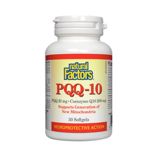 PQQ-10® (Пиролохинолин хинон 20мг + Q10 200мг) 30бр. софтгел капс. НАТУРАЛ ФАКТОРС | PQQ-10® (Pyrroloquinoline quinone 20mg + Q10 200mg) 30s softgels NATURAL FACTORS 