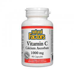 ВИТАМИН Ц (Калциев аскорбат) 1000мг 90 капсули НАТУРАЛ ФАКТОРС | VITAMIN C (Calcium ascorbate) 1000mg 90 caps NATURAL FACTORS 