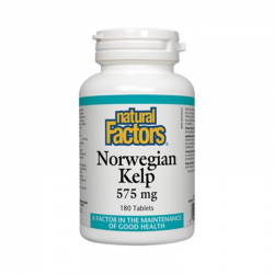 КЕЛП (от Норвегия) 575мг. 180 таблетки НАТУРАЛ ФАКТОРС | NORWEGIAN KELP 575mg 180 tabs NATURAL FACTORS