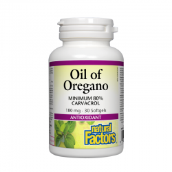 РИГАН МАСЛО ОРГАНИК 180мг 30 софтгел капсули НАТУРАЛ ФАКТОРС | ORGANIC OIL OF OREGANO 180mg 30s softgels NATURAL FACTORS