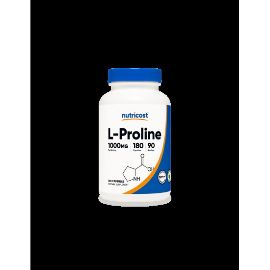 L-Пролин 500мг x 180 капсули НУТРИКОСТ | L-Proline x 180 caps NUTRICOST