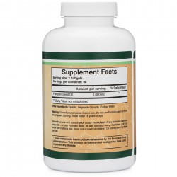 Maсло от тиквени семена софтгел капсули x 180 бр Дабъл Ууд | Pumpkin Seed Oil soft caps x 180 s Double Wood