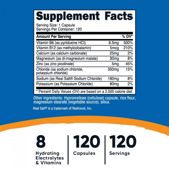 Eлектролити + Витамини и минерали x 120 капсули НУТРИКОСТ | Electrolyte Complex x 120 caps NUTRICOST