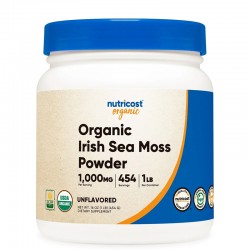 Ирлански мъх Органик (червени морски водорасли) x 454 гр прах НУТРИКОСТ | Organic Irish Moss x 454 g NUTRICOST