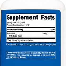 Поликосанол 40 мг x 120 капсули НУТРИКОСТ | Policosanol 40 mg x 120 caps NUTRICOST